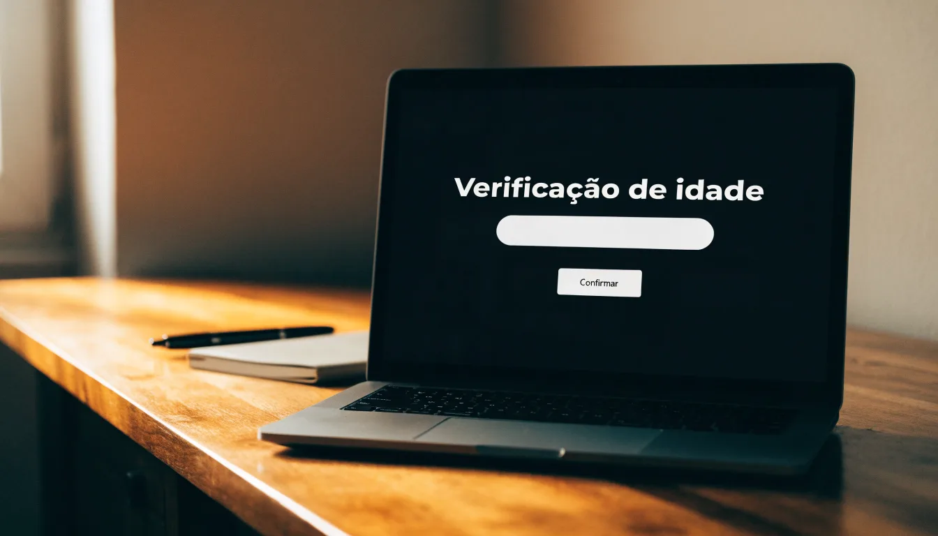 Uma folha de licença em papel com um selo vermelho, pousada numa secretária de madeira ao lado de uma caneta